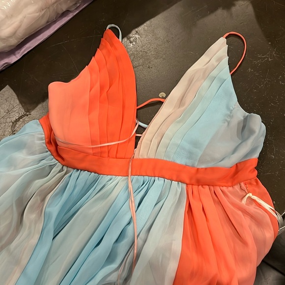 Pink and Blue Ombré Maxi Dress - Picture 2 of 3